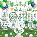 Golf 30th Birthday Decorations, 194 PCs Thir-Tee Golf Party Decor Tableware Supplies with Napkins Plates Forks Cups Straws Balloons Banner Tablecloths Cake Cupcake Toppers