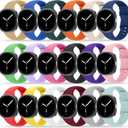 18 Pack Bands Compatible with Samsung Galaxy Watch 8 40mm 44mm/Galaxy Watch 8 Classic 46mm Band for Women Men, No Gap Soft Silicone Sport Breathable Replacement Strap