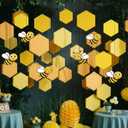 Epakh 30 Pcs Bee Baby Shower Party Decorations Spelling Bee Birthday Decorations Gender Reveal Honey Hanging Swirls Ceiling Streamers for Classroom Decoration