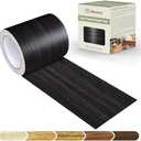 Besezx Wood Grain Repair Tape, 2.4" X15', Self Adhesive Wood Grain Repair Patch for Tables, Chairs, DIY,Baseboards, Doors, Windows, Floors and Furniture Renovation.（Black Brown）