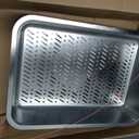 Stainless Steel Sifting Cat Litter Box for Pine Pellets, XL Extra Large Metal Cat Litter Box Sifter Pan with Litter Scoop, Low Dust, Odor Control, Easy Cleaning, 19.7" L x 13.8" W x 6" H