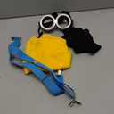 BUUFAN 4Pcs Halloween Costume Accessories Kids Steampunk Goggles Glasses Blue Y-Back Suspenders Yellow Beanie Hats Black Gloves Perfect for Birthday Party and Halloween Cosplay Party