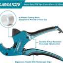Libraton PVC Pipe Cutter, Up to 2-1/2", Ratchet Pipe Cutter Heavy-Duty, Pex Cutting Tool for Cutting PEX, PVC, PPR Plastic Hoses and Plumbing Pipe
