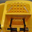 Amazon Basics Commercial Side Press Wringer Floor Cleaning Mop Bucket on Wheels, 35-Quart, Yellow