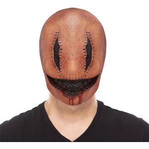 Pigmiss Halloween Smiley Serial Killer Mask Full Head Latex Scary Demon Mask Creepy Bloody Mouth Sutured Eyes Halloween Cosplay Costume Horror Movie Props
