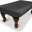 GoSports Premium Leatherette Pool Table Covers - Waterproof & Tearproof - Heavy Duty Indoor & Outdoor Billiard Table Covers (Black), Style: 6 ft (80" L x 48" W x 8" H)