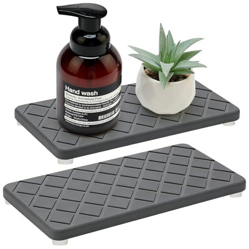 Water Absorbing Stone Drying Tray for Kitchen Counter Decor Bathroom Sink Organizer Soap Dish Dispenser Tray Diatomite Stone Fast Quick Drying Mat Bathroom Vanity Trays Sponge Holder Drink Coasters
