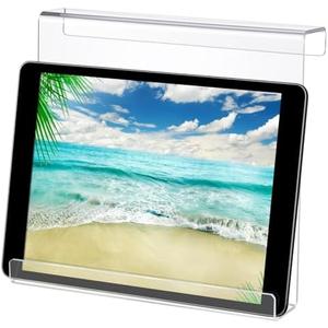 Jetec Treadmill Book Holder, Clear Acrylic Reading Rack for Treadmill Tablet Rack Universal Holder, for Tablet Magazines Books for Gym Exercising(9 x 8 x 1.5 Inches)