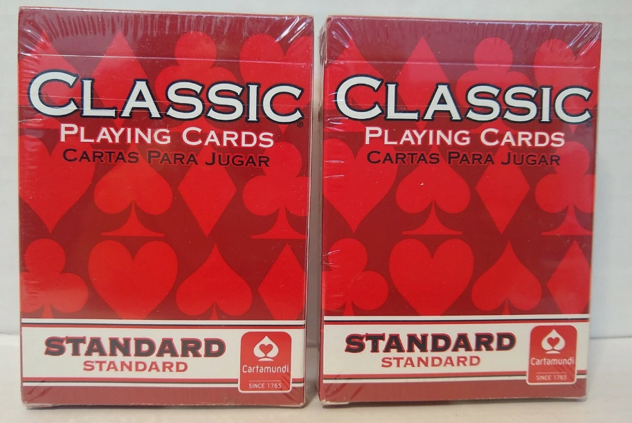 Cartamundi Poker Playing Cards Sold by Each 2Pack Red