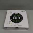 Large Digital Wall Clock with 10.3" LED Display,Alarm,Countdown Timer,DST,Temperature,Humidity,Auto-Dimming,Remote Control,Night Light for Classroom,Bedroom,Living Room,Office,Gym (Green)