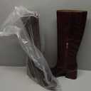 Vince Camuto Sangeti Narrow Calf Stacked Heel Knee High Boot, Dark Mahogany,  Size: 7.5