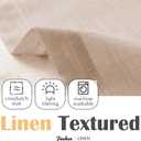 jinchan Linen Farmhouse Valances for Living Room Windows 16 Inch Slubbed Crossed Double Layer Window Valances Light Filtering Rustic Country Overlay Rod Pocket 2 Panels Blush Beige