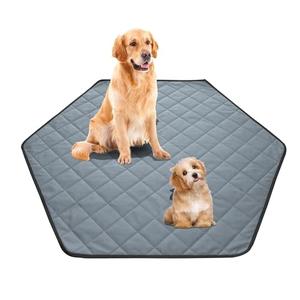 Rinling Washable Pee Pads for Dogs, Reusable Pet Playpen Mat Non-Slip Hexagon Dog Pads for Whelping Potty Housebreaking Incontinence Playpen Crate Kennel , L
