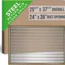 Fits 24x36 and 36x24 Duct Opening | Return Air Floor Grille by Handua | Walkable Vent Cover Grill for Floor | Brown | Heavy Duty Fixed Blades | Outer Dimensions: 25.75"W X 37.75"H