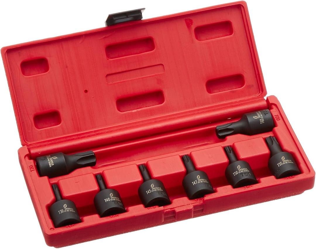 Sunex 2690S 8 Piece 1/2" Drive Internal Star Impact Socket Set