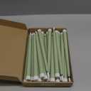 Macarrie 24 Packs Flameless Taper Candles Battery Operated Fake 11 Inch Long Candle Light LED Flameless Candlesticks Flickering Tapered for Wedding, Halloween, Christmas(Light Green)