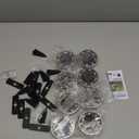 Solar Lights Outdoor Waterproof, 8 Pack 8 LED, Thickened Stainless Steel Ground Light, Solar Garden Lights Landscape Lighting for Patio Pathway Lawn Yard Deck Driveway Walkway, Warm White