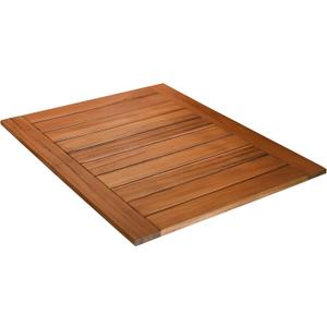 Cambridge Casual Superior Indonesian Teak Non-Slip Wood Bath Shower Mat, Natural Brown, 30" x 24"