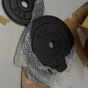 Yes4All 1.15 Inch Cast Iron Weight Plate - Ideal for Dumbbell Handle, Strength Training & Weightlifting (Set) - 1.25 + 2.5 + 5 +10lbs - Pair (Set of 8)