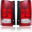 Set of 2 Direct Fit OE Replacement Tail Lights for 2009-2015 Honda Pilot - OE Red Factory Housing Only, DOT SAE Certified Waterproof OEM-Style Lamps