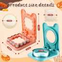 Sandwich Cutter and Sealer Set - 3Pcs Stainless Steel Crustless Sandwich Makers for Kids Lunch & Breakfast, Cookie Cutters with Dinosaur/Lace Wave/Circle Shapes, Perfect for Childrens Bento Box (Green+Orange+Blue)