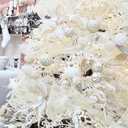 Sea Team 60mm/2.36" Delicate Contrast Color Theme Painting & Glittering Christmas Tree Pendants Decorative Hanging Christmas Baubles Balls Ornaments Set - 30 Pieces (Champagne & Matte)