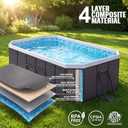 78.7" Foldable Dog Pool & Bath Tub for Large Dogs, Non-Inflatable Hard-Sided Pet Pool, Large Dog Bathing Tub with Reinforced Frame, Filter Port & Easy Drain, Grey