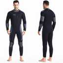 ZCCO Men’s Wetsuit Ultra Stretch 5mm Neoprene Swimsuit, Front Zip Full Body Diving Suit, one Piece for Snorkeling, Scuba Diving Swimming, Surfing (Black-5mm, XXXX-Large)