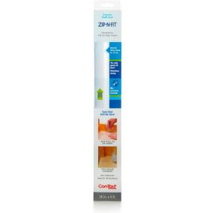 Con-Tact Brand 04F-CZ8S01-06AZ Zip-N-Fit Premium Non-Adhesive Perforated Shelf and Drawer Liner, 18-Inches by 4-Feet, Ribbed Clear