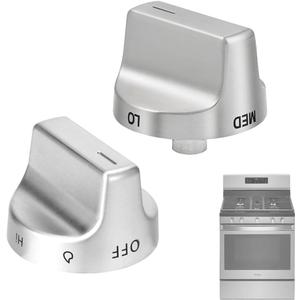 Updated 2 Pack W11159630 Stove Knobs, Gas Range Knob Replacement for Whirlpool Stove Parts, Replace W11023139, W11159630 Stovetop Burner Control Knobs for Whirlpool Gas Stove (Not Universal)