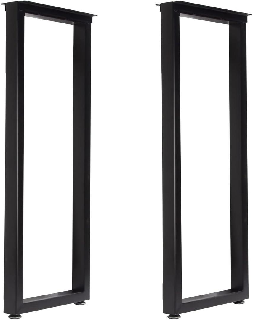 Taelakeni 36 Inch Metal Bar Table Legs, Heavy Duty Industrial Style Dinning Table Leg with Adjustment Feet Pads, Set of 2