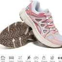 Women's Sneakers Running Tennis Shoes Non-Slip Work Shoes Hiking Shoes Tail Running Shoes (11.5, Retro Pink)