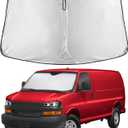 EcoNour Windshield Sunshade for Chevrolet Express 1996-2024 2025 2026, Sun Visor for Front Windshield & Window Sun Shade Cover, UV Heat Blocker & Protector, Car Accessories