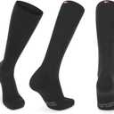 DANISH ENDURANCE 21-26 mmHg Compression Socks | Graduated Support & Faster Recovery | Running & Travel | Unisex 1 & 2 Pack (Medium, Solid Black)