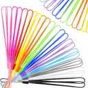 Shappy 100 Pcs Hand Wrist Strap Lanyard 7inch Nylon Christmas String for USB Flash Drive Cell Phone Keychain ID Badge Holder(Multicolor)