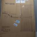 74.8" Extra Tall Pet Gate for Cat, 29.5"-51.6" Extra Wide Cat Gate with 8 Pressure Bolts, NO Drilling Pressure Mounted Tall Dog Gate Indoor, (White)