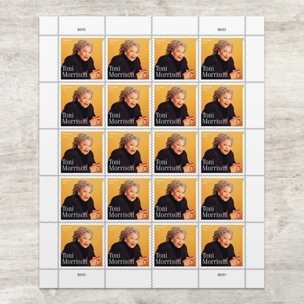 Sheet of 20 Postage Stamps Made for Toni Morrison