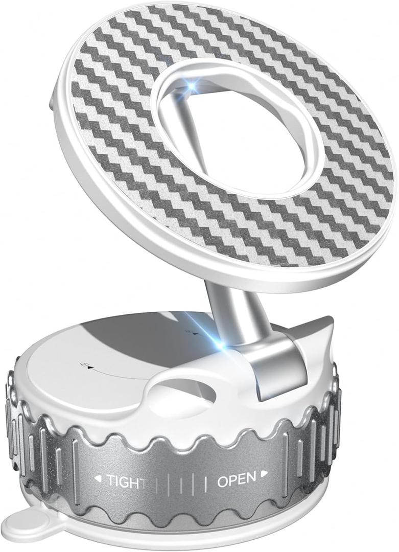 BEBEAR Car Phone Holder for Magsafe [78+LBS Hyper Suction & 4400gf Strongest Magnetic] 360Adjustable Car Phone Mount, Phone Holders for Car/Gym/Mirror for iPhone 16 Pro Max & Android - White