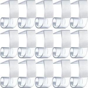 Boao 50 Pcs Transparent Clear Table Skirting Clips Model Plastic Tablecloth Clips Holder Clamps with Hook Loop for Tablecover Wedding Indoor Outdoor Party Dining Home 1 3/5 to 1 4/5 Inches