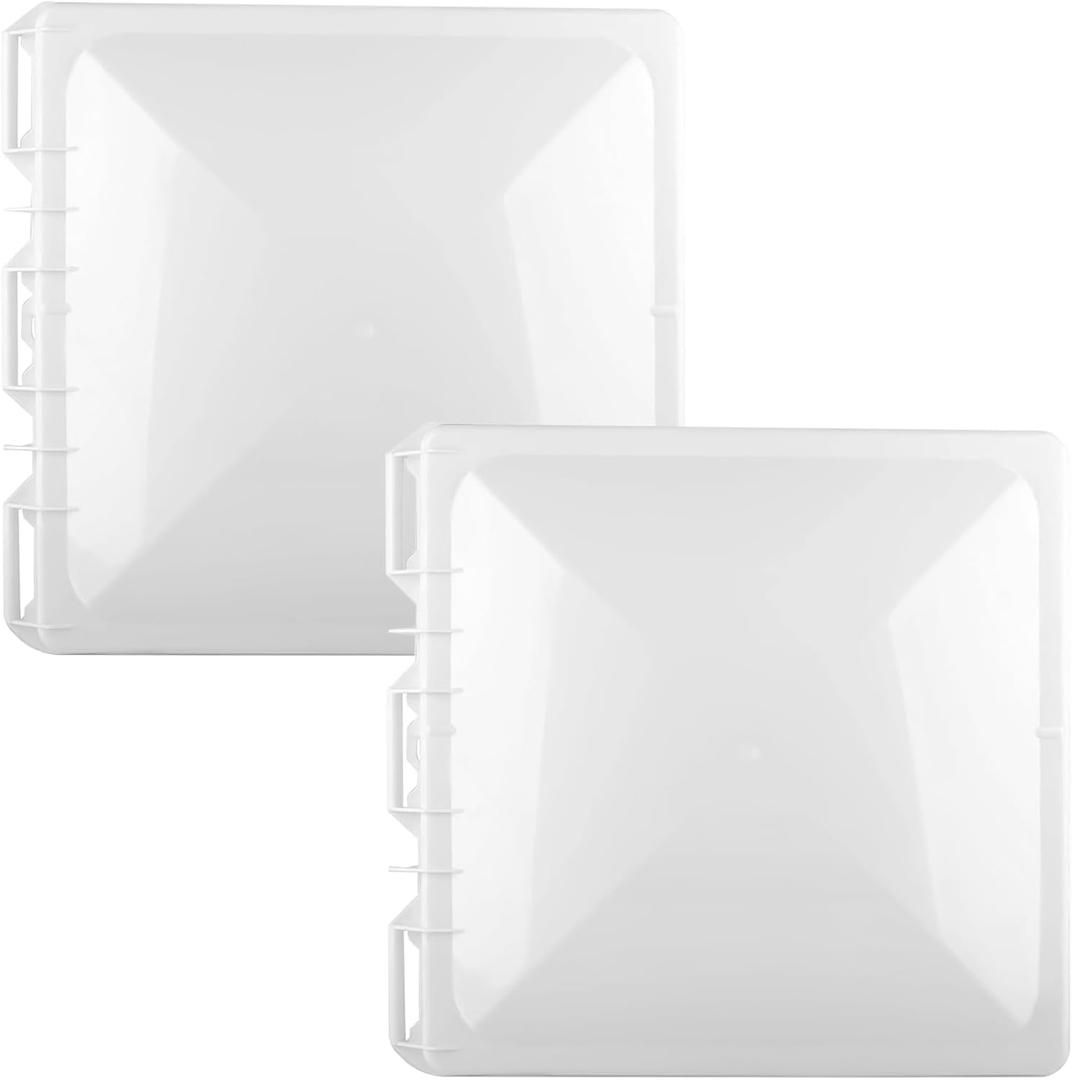 Wadoy 13" x 13" RV Vent Cover Compatible with Jensen 40152 Metal Base 1994 & Up Models Roof Vents, Universal Roof Vent Lid Replacement for RV, Trailer, Camper, Motorhome (2 Pack)