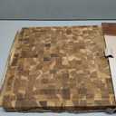 Premium Teak Wood XL End Grain Butcher Block Cutting Board 24" x 18" x 1.5" Thick Cutting Board for Meat & BBQ Prep, Knife-Friendly Cutting Board with Juice Groove & Handle by New M Way, 24"L x 18.1"W