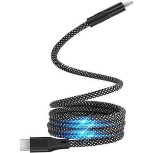 Stay Coiled USB C to USB C Cable, Magnetic Type C Charger Fast Charging Cord, On The Go Magnetic Charging Cable for Car,Home, Office, Compatible with 16 Pro Max, 15, Galaxy S21 S20 Ultra, 60W 3FT/1M