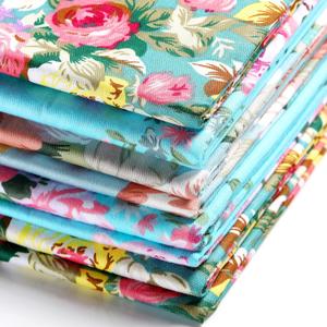 Boao 3 Pieces 36 x 62 Inch Wide Vintage Floral Cotton Fabric Rose Flowers Pattern Fabric Precut Print Quilting Romantic for Sewing Craft DIY Making Home Decoration(Elegant Style)