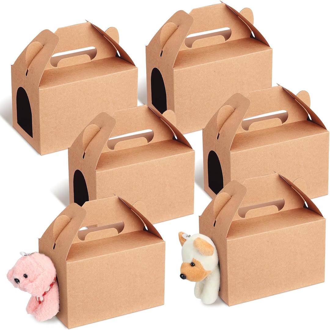 Fainne 24 Pcs Party Favors Boxes Foldable Treat Gift Boxes Candy Goodie Cases Decorations Adopt Pet Gift for Birthday Wedding Bridal Shower Party Favors, (Blank)