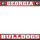 FANMATS 31250 Georgia Bulldogs Metal License Plate Frame Black Finish