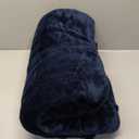 Bedsure Navy Fleece Blankets Queen Size - Bed Blanket Blue Soft Lightweight Plush Fuzzy Cozy Luxury Microfiber, 90x90 inches