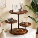 4 Tier Round Cupcake Tower Stand for 50 Cupcakes, Vintage Farmhouse Tiered Cake Tower with 360 Serving Tray for Dessert Display, Ideal for Wedding Birthday Baby Shower Tea Party Christmas