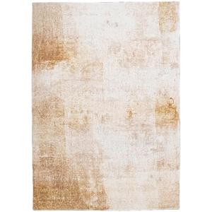 Linon Motif Printed Faux Rabbit Simone Polyester 5'x7' Area Rug in Ivory