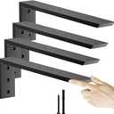 Countertop Support Bracket 16 inch 4 Pack (3/8" Thick),Premium Heavy Duty Granite Countertop Brackets 16"x6"x2.5",Shelf L Bracket Mantel Corbels for Quartz,Wood,Concrete and Laminate Countertops