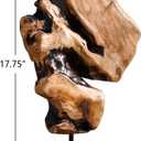 WELLAND Irregular Cedar Wood Sculpture 8.75" W x 1.75" D x 17.75" H Natural Edge Tabletop Statues, Handmade Ornaments, Dcor for Living Room, Home Office, Bedroom